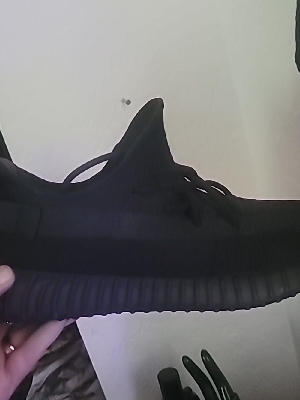 adidas Men's Black Knit Lace-Up Sneakers